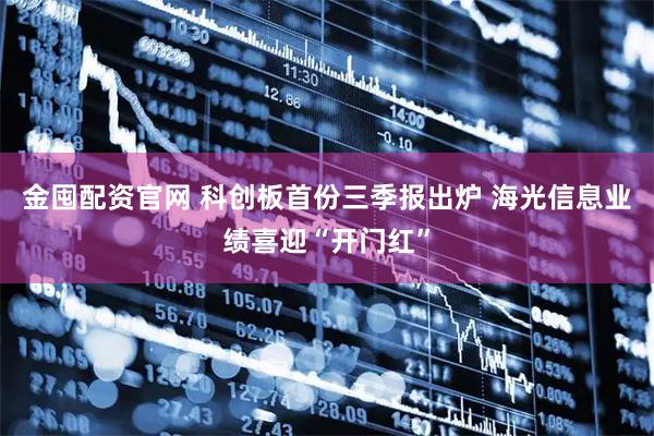 金囤配资官网 科创板首份三季报出炉 海光信息业绩喜迎“开门红”
